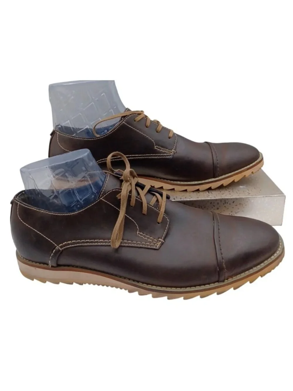 Mark Nason Skechers Men's 13 Faceit Chocolate Leather Men’s Oxford Dress Shoe